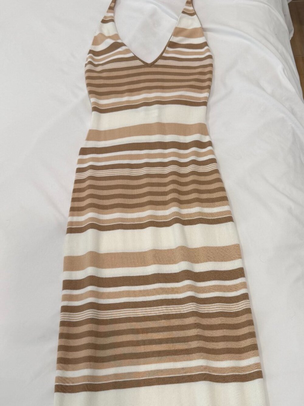 Meshki Brienne Stripe Maxi Dress - Cream - Picture 3 of 9